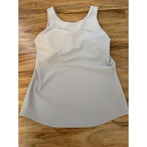 32 Degrees Cool Women's Small Ribbed Tank Top Built-in Bra Gray Yoga
